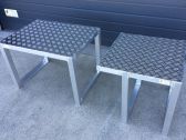 Marche pied alu double sur mesure